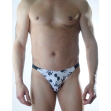 Don Moris Erkek El Desenli Brazillian Slip Iç Çamaşırı