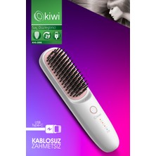 Feyza Design Kablosuz Taşınabilir Saç Düzleştirici ve Fön Tarağı, Şarjlı ve Hafif