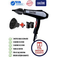 Feyza Design 5500 Turbo Vigo Başlıklı Güçlü Fön Makinesi, 2400W Performans