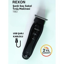 Feyza Design Şarjlı Saç ve Sakal Tıraş Makinesi, T-Bıçak, 2 Hız, 80 Dakika Pil Süresi