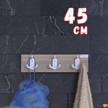 Modilayn Arı Serisi 9 Kancalı Banyo Askısı - 3' Lü Set (41,4x9,6cm) | Ekstra Düzen ve Yer Tasarrufu