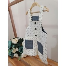 Krem Şortlu Salopet 9-12 Ay