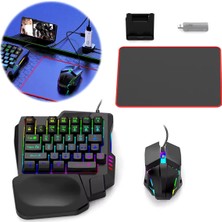 BT Teknik Pubg Mobil Oyun Kiti 5in1 Bt5.3 Klavye Mouse Dönüştürücü Seti Pugb Seti