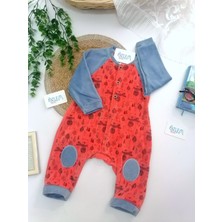 Genel Ayıcık Baskılı Mavi&tarçın Kadife Tulum Mavi&tarçın - 9 Ay