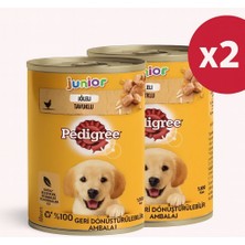 Pedigree Tavuklu Konserve Yavru Köpek Maması 400 gr  2 Adet
