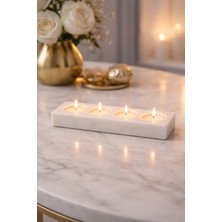 Montdekor El Yapımı Mermer Taşlı Mumluk