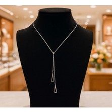Huma Butik Takı Aksesuar Minimalist Geometrik Y-Kolye (Lariat)