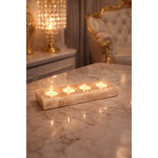 Montdekor El Yapımı Mermer Taşlı Mumluk