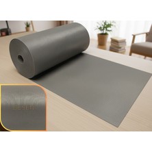 ALMITAL 48 Cm X 5 M Açık Gri Çizgi Desenli Suni Deri, Çekmece içi Kaydırmaz Çekmece Halısı, raf örtüsü