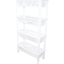 4 Katlı Düzenleyici  - Raf Ünitesi Tekerlekli 510X205X945MM (4940)