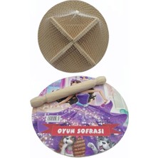 24CM Resimli Ahşap Oyun Sofrası Ekmek Tahta (5224)