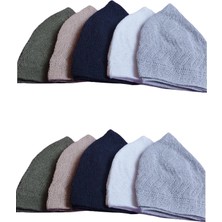 Begün 25 Adet Ekonomik Karışık Renk Namaz Takkesi..hac-Umre Hediyelik Namaz Takke.5 Farklı Renk Gönderilir