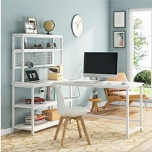 89011 140CM Çalışma Masası Oyuncu Masası Bilgisayar Masası Ders Laptop Beyaz