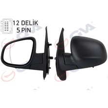 Gva 1016323 - Dış Dikiz Aynası Sol Kangoo-Cıtan 13 Elektrikli Isıtmalı Desenli Asferik 5 Fiş VM-6132EHAL