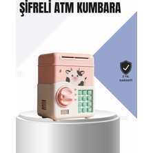 Teknodayım Pembe Elektronik Şifreli Otomatik Para Çeken Atm Kumbarası