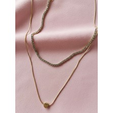 Alp Jewel Suyolu + Zincir 2 Li Kolye Kararmaz Çelik Xuping