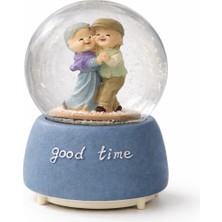 Alytech Mega Boy Dans Eden Çift Renkli Işıklı 3D Cam Kar Küresi Müzikli Kar Efektli Püskürtmeli Hediyelik