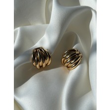 NB Steelora Gold Renk Vintage Büyük Küpe