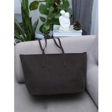 Alvora Kadın Süet Dokulu Büyük Tote Çanta