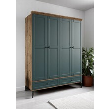 Miracool Silva 4 Kapılı Dolap / %100 Mdf  / Antrasit