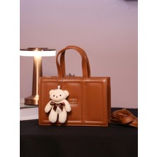 Alvora Pelüş Ayıcık Detaylı Kadın El ve Omuz Çantası