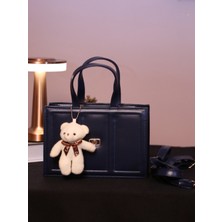 Alvora Pelüş Ayıcık Detaylı Kadın El ve Omuz Çantası