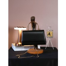 Alvora Metal Saplı - Askılı Kapaklı Kadın Abiye Portföy Çantası