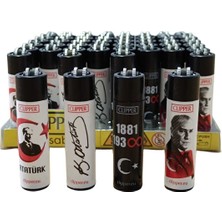 Durusoy Shop Center Clipper Atatürk , Imzası ve Türk Bayrağı Çakmaklı Taşlı Çakmak