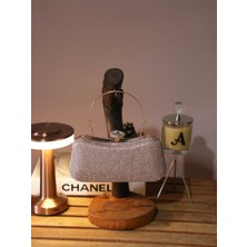 Alvora Gold Saplı Işıltılı Kadın Abiye Gece Çantası – Taş Detaylı Modern