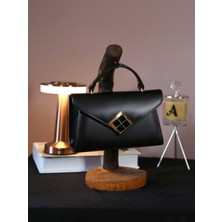 Alvora Geometrik Tokalı Kapaklı Mini El & Omuz Çantası