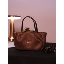 Alvora Süet Kadın Çanta Astarlı Fermuarlı - Çapraz Askılı Omuz ve El Çantası Kücük Boy