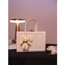 Alvora Pelüş Ayıcık Detaylı Kadın El ve Omuz Çantası