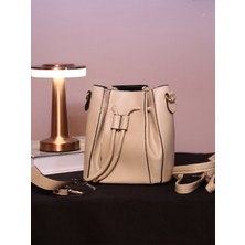 Alvora Bağlama Detaylı Kova Model Kadın El ve Omuz Çantası