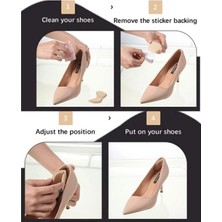 Brentino 5mm Ayakkabı Topuk Vurma Önleyici Ayakkabı Daraltma Padi Topuk Destek Yumuşak Ped Çift Ayak