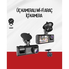 Esranın Dünyası 170° Geniş Açı Ön-Arka-Iç Kamera Seti – Tam Kapsamlı Araç Güvenliği