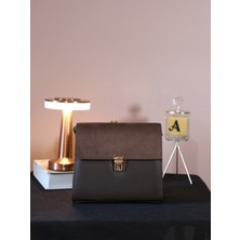 Alvora Süet Kapaklı Kare Form Kadın El & Omuz Çantası