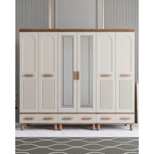 Miracool Otto 6 Kapılı Modern Tasarımlı Dolap Mdf Ayna ile Geniş Depolama Alanı