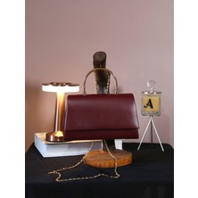 Alvora Metal Saplı - Askılı Kapaklı Kadın Abiye Portföy Çantası