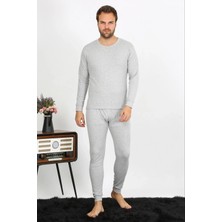 Moda Şahsenem Moda Erkek Pamuk Gri Içlik Takım