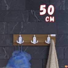 Modilayn Arı Serisi 46,4x9,6 cm 9 Kancalı Banyo Askısı - 3'lü Set | Ekstra Düzen ve Yer Tasarrufu