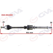 Gva 4411420 - Komple Aks Sağ Megane 3-Fluence 1.5 Dci 6 Vites 09 931MM