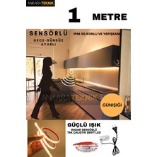 Ankara Teknik Hareket Sensörlü 220 Volt Silikonlu Günışığı Renk Şerit LED (120 Ledli) / Tak Çalıştır / 1 Metre