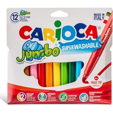Carioca Jumbo Bebek Keçeli Boya Kalemi 12 Adet (3 Adet)