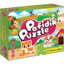 Yükselen Zeka 6-16 Ay Ilk Pofidik Magnet Puzzle - Çiftlik Hayvanları (5 Adet)