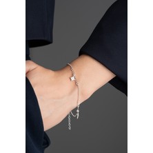 Çekirdek Jewelry 925 Ayar Gümüş Yıldızlı Bileklik