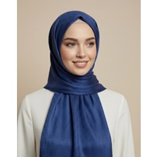 Eloriaa Jakarlı Şal Kristal Desen Saks Mavi