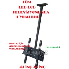 Eyepc 42–75 Inç Uyumlu Kalın Metal Tv Tavan Askı Aparatı