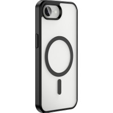 Egstech Apple iPhone 16E Kılıf Magsafe Wireless Şarj Özellikli Tpu+Pc Kılıf Ultra Dayanıklı Lens Bölümü Açık Silikon