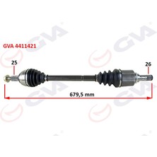 Gva 4411421 - Komple Aks Sol Megane 3-Fluence 1.5 Dci 6 Vites 09 680MM
