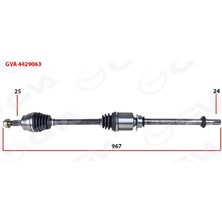 Gva 4429063 - Komple Aks Sağ Milli Doblo 1.3 Multıjet 10 967MM